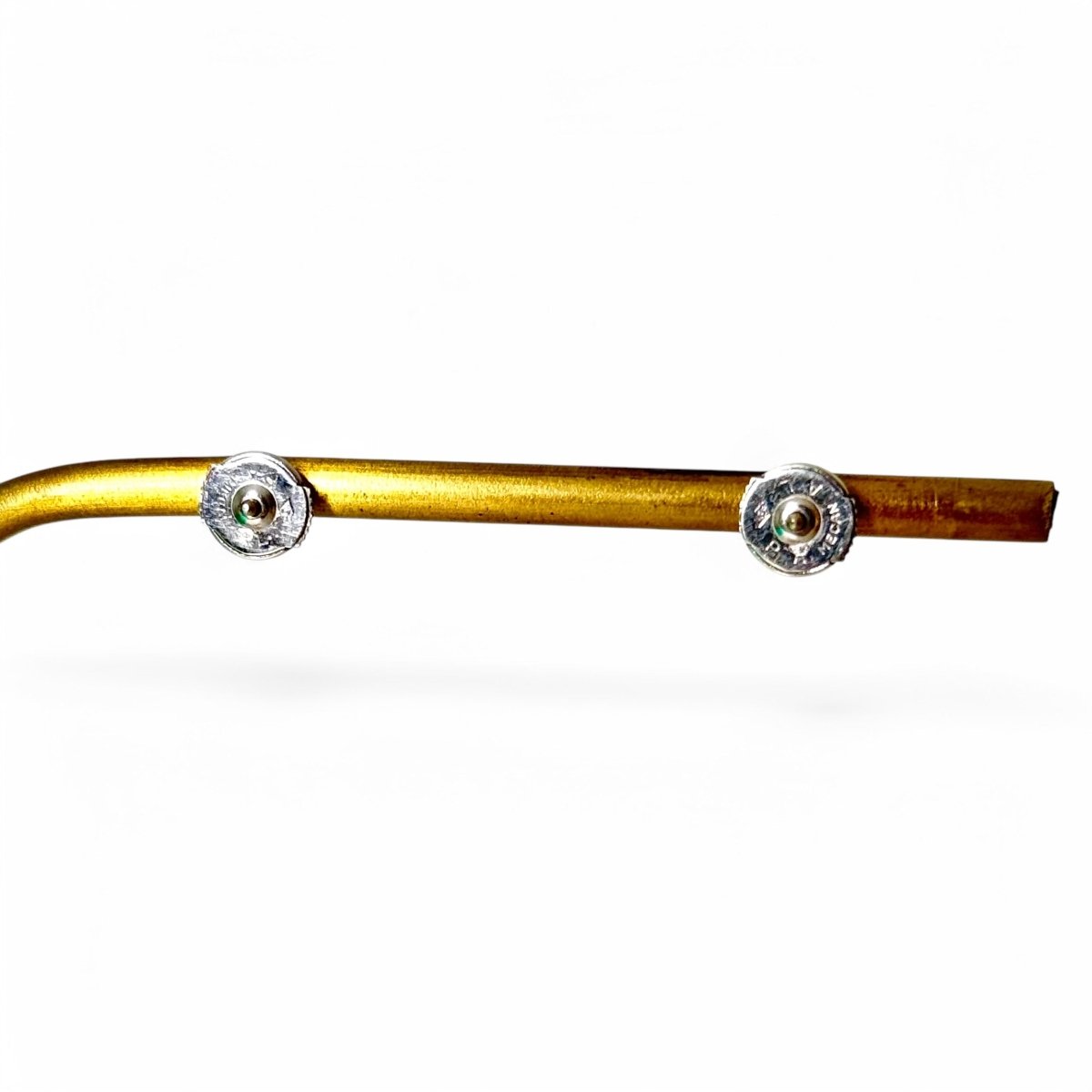 Paire de clous d'oreilles or gris et diamants - Castafiore
