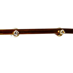 Paire de clous d'oreilles or gris et diamants - Castafiore