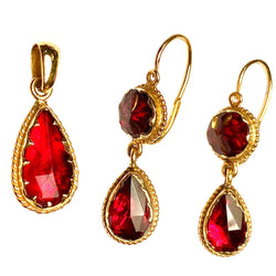 Parure Boucles d'oreilles Dormeuses et Pendentif - Castafiore