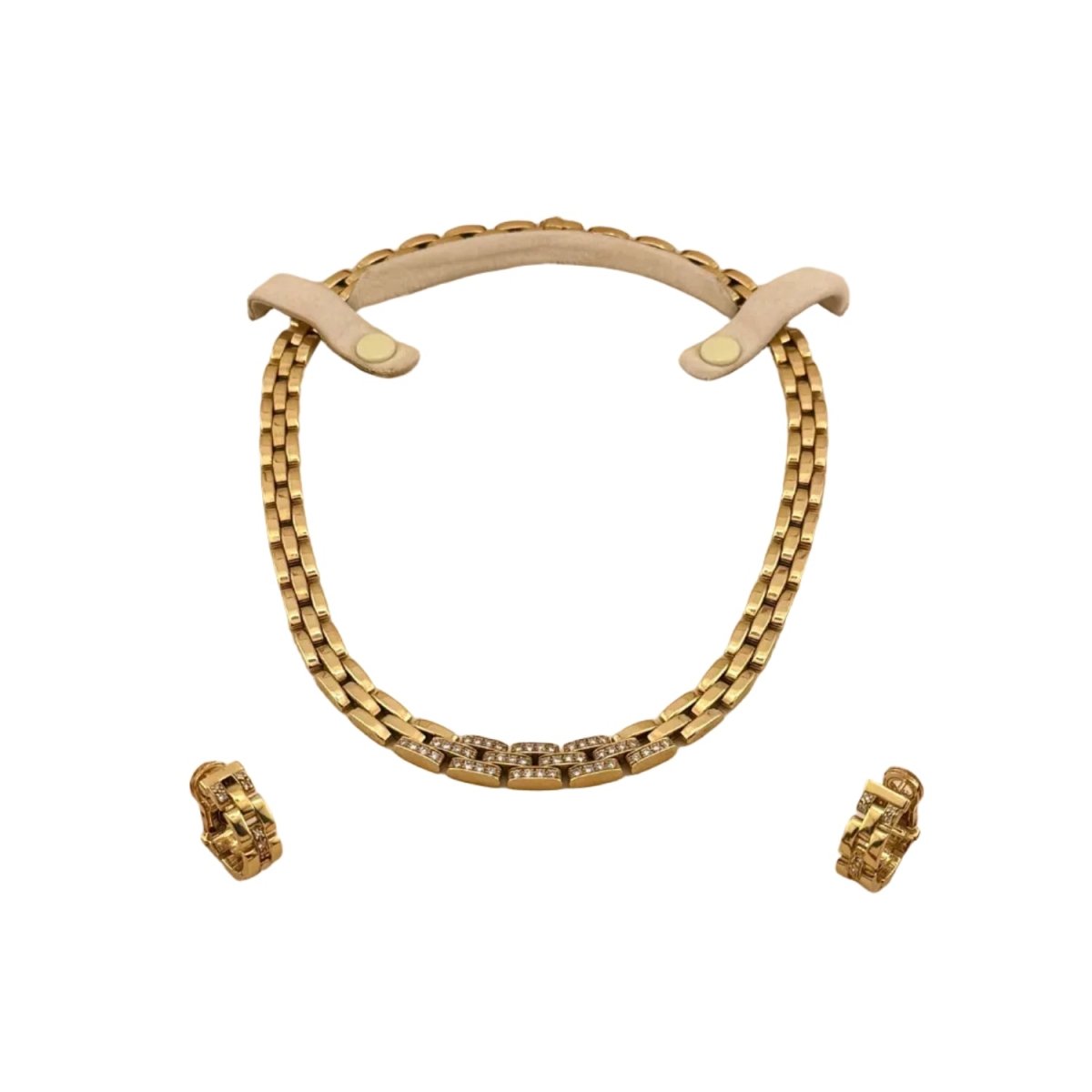 Parure CARTIER "Panthère" en or jaune et diamants - Castafiore