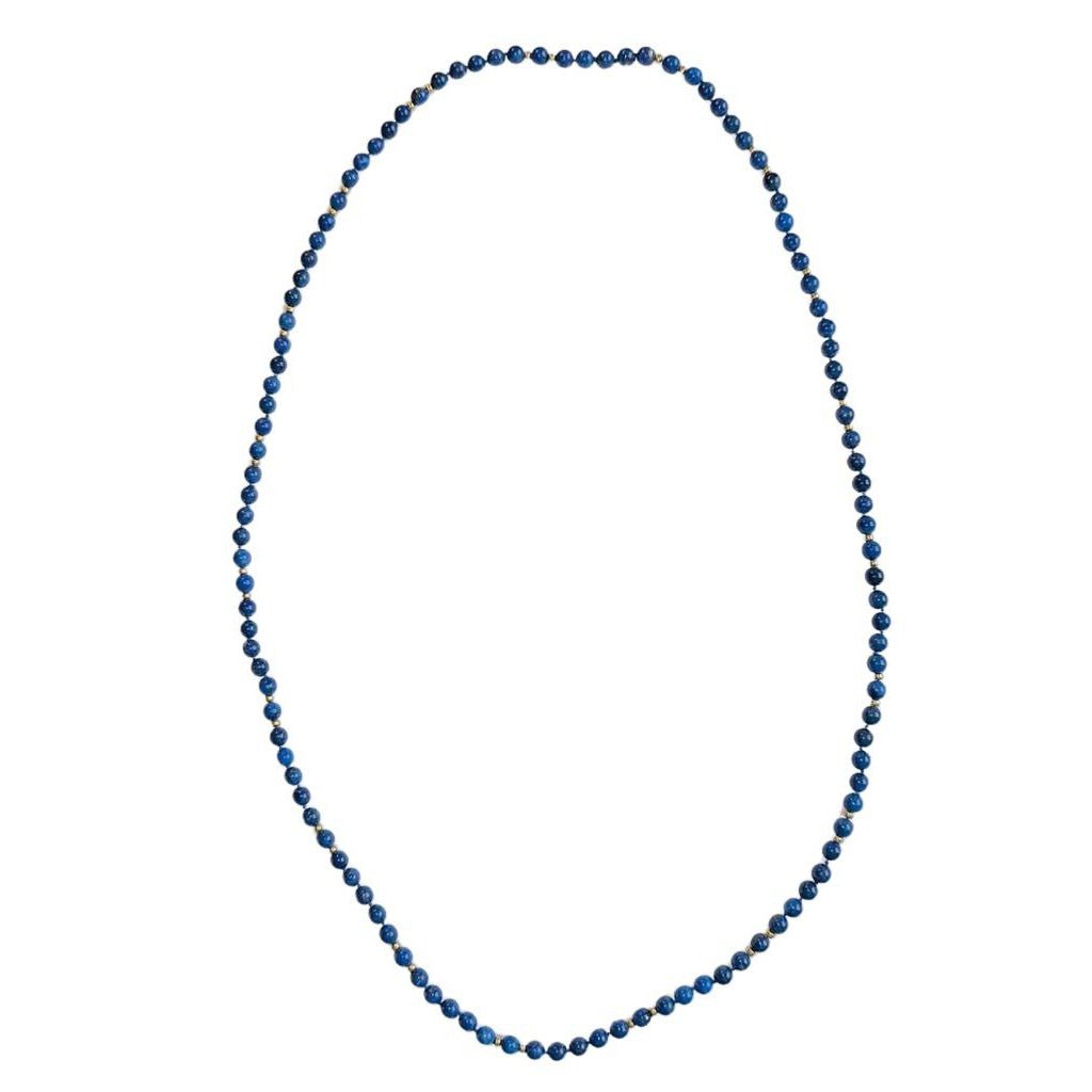 Parure Collier et Bracelet de perles de lapis lazuli et perles d'or - Castafiore