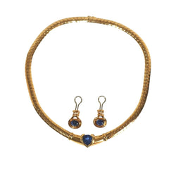 Parure Collier Maille et Boucles d'oreilles Clips PATEK PHILIPPE en or jaune - Castafiore