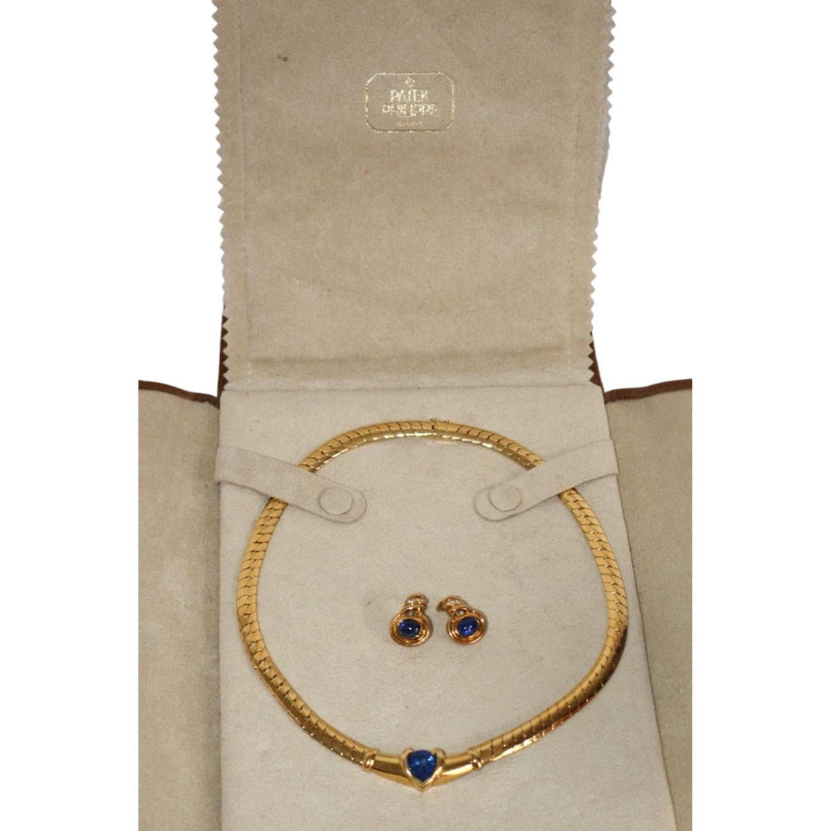 Parure Collier Maille et Boucles d'oreilles Clips PATEK PHILIPPE en or jaune - Castafiore