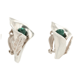 Parure en argent et malachite - Castafiore