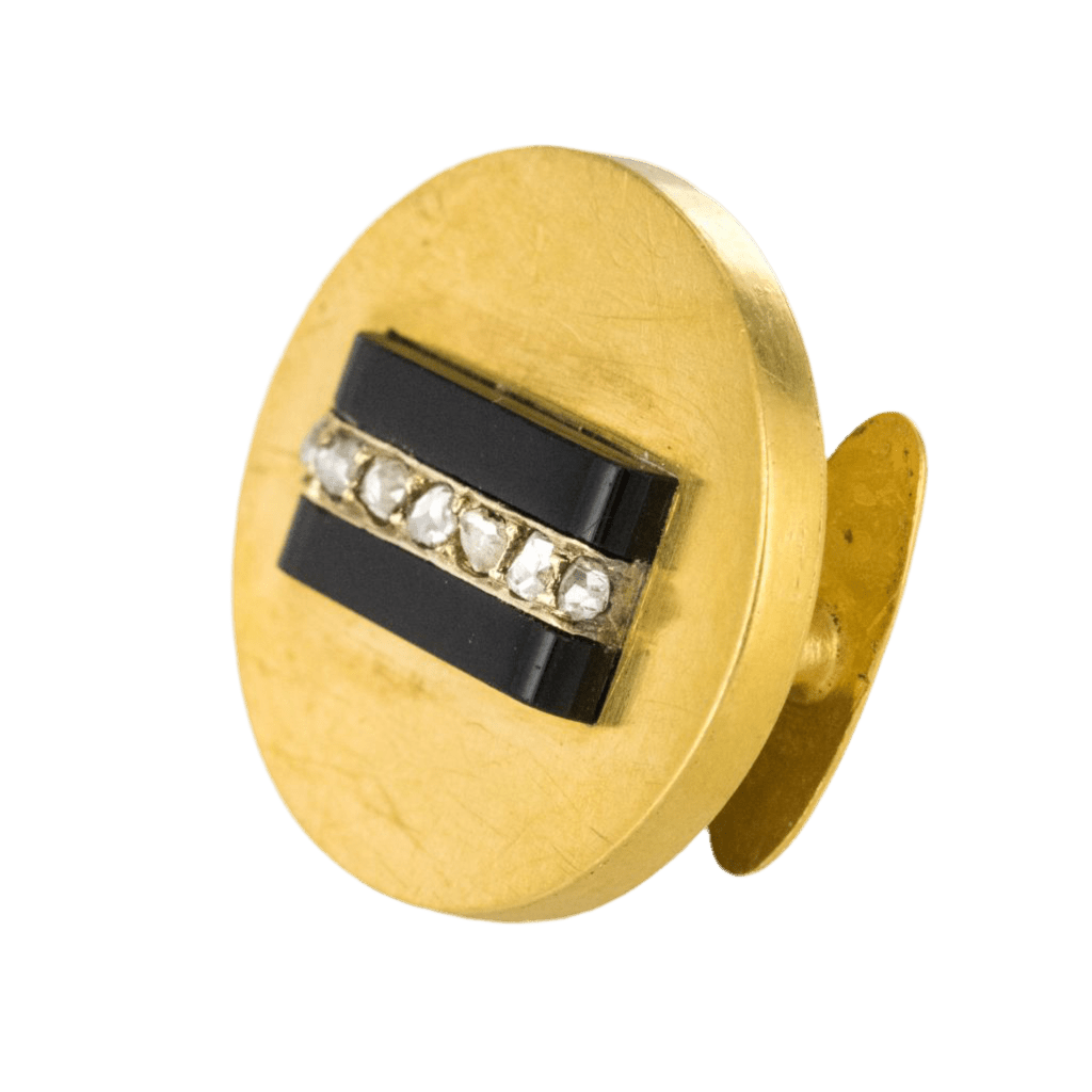 Parure en or jaune, onyx et diamants - Castafiore