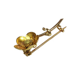 Paul Ducellier, Broche ancienne, fleur de cerisier, fin XIXe siècle - Castafiore