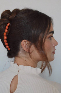 Peigne à Cheveux Ancien Corail Or Jaune - Castafiore