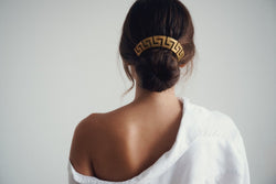 Peigne Ancien Méandre Grec Or Jaune et Ecaille - Castafiore