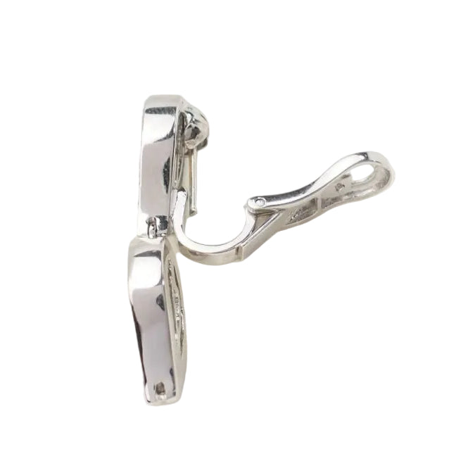 Pendants d'oreilles en or blanc, citrines et diamants - Castafiore