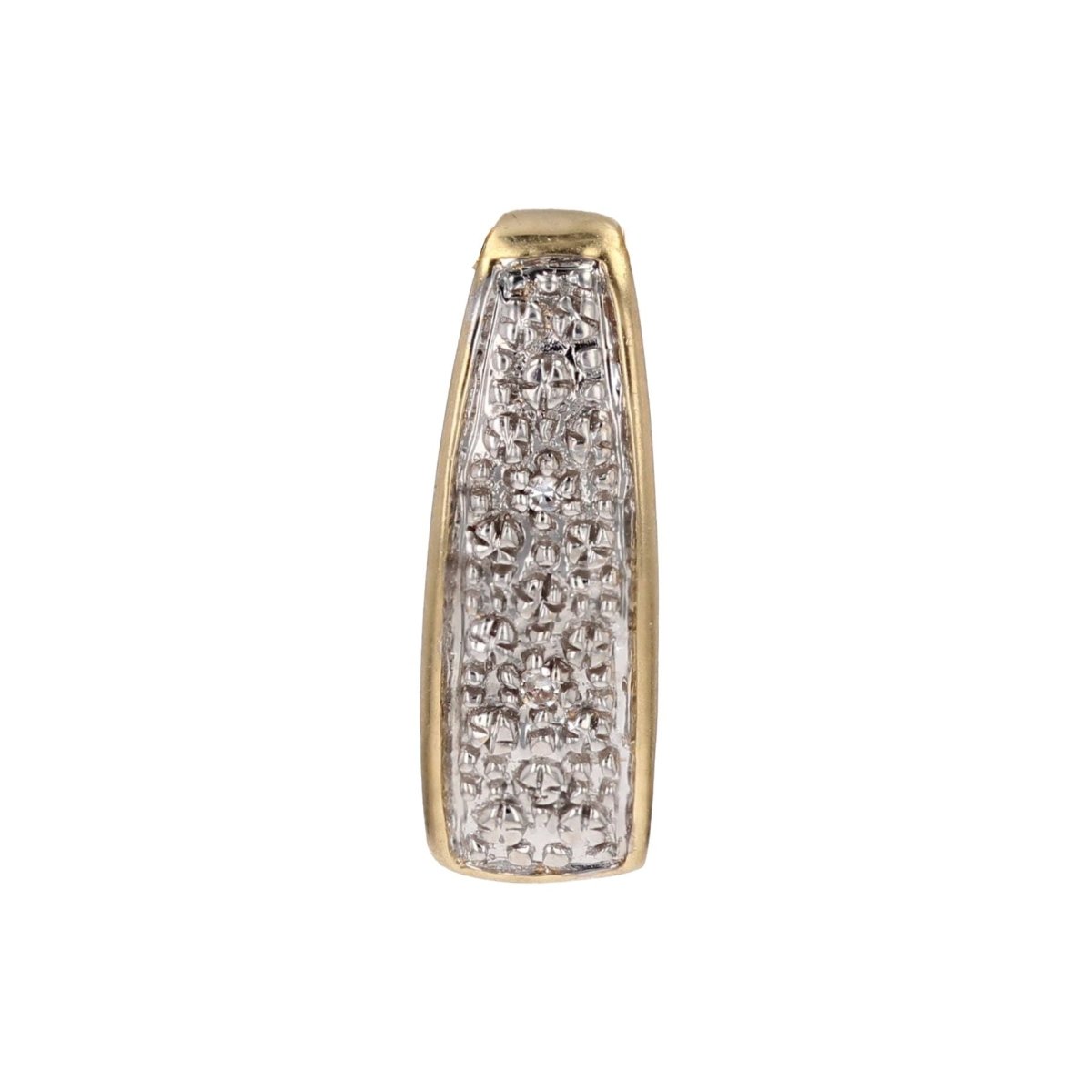 Pendentif 2 ors en or jaune et or blanc avec diamants - Castafiore
