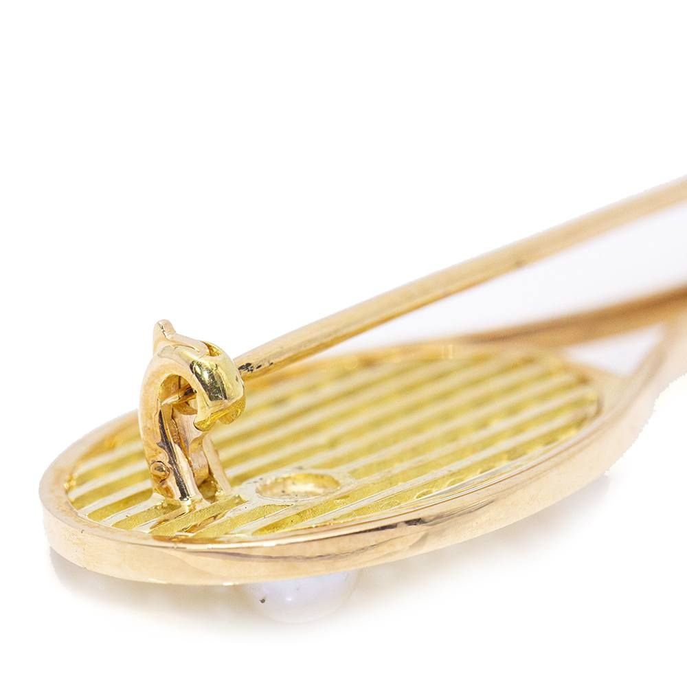 Pendentif à aiguille avec raquette de tennis - Castafiore