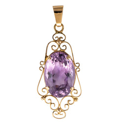 Pendentif Améthyste en or rose - Castafiore