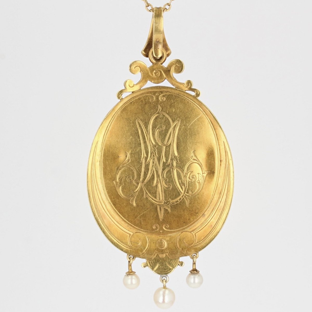 Pendentif ancien Camée et Perles fines - Castafiore