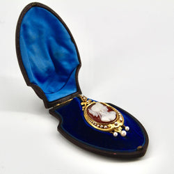 Pendentif ancien Camée et Perles fines - Castafiore