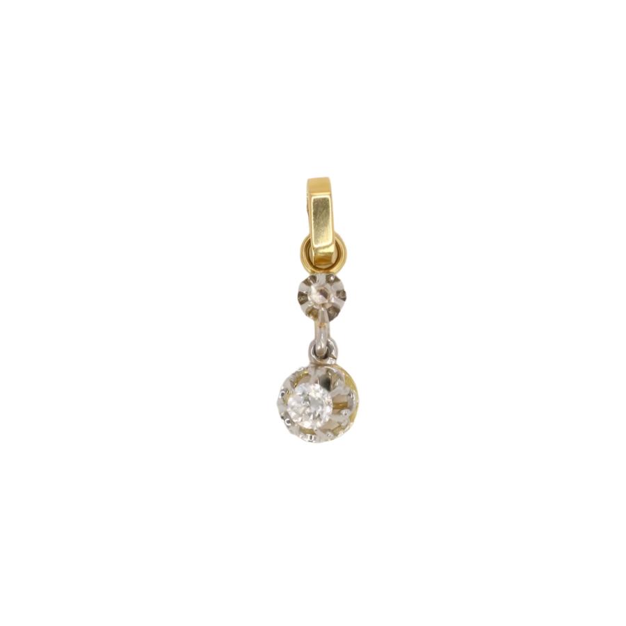 Pendentif ancien diamants 0,15 ct - Castafiore