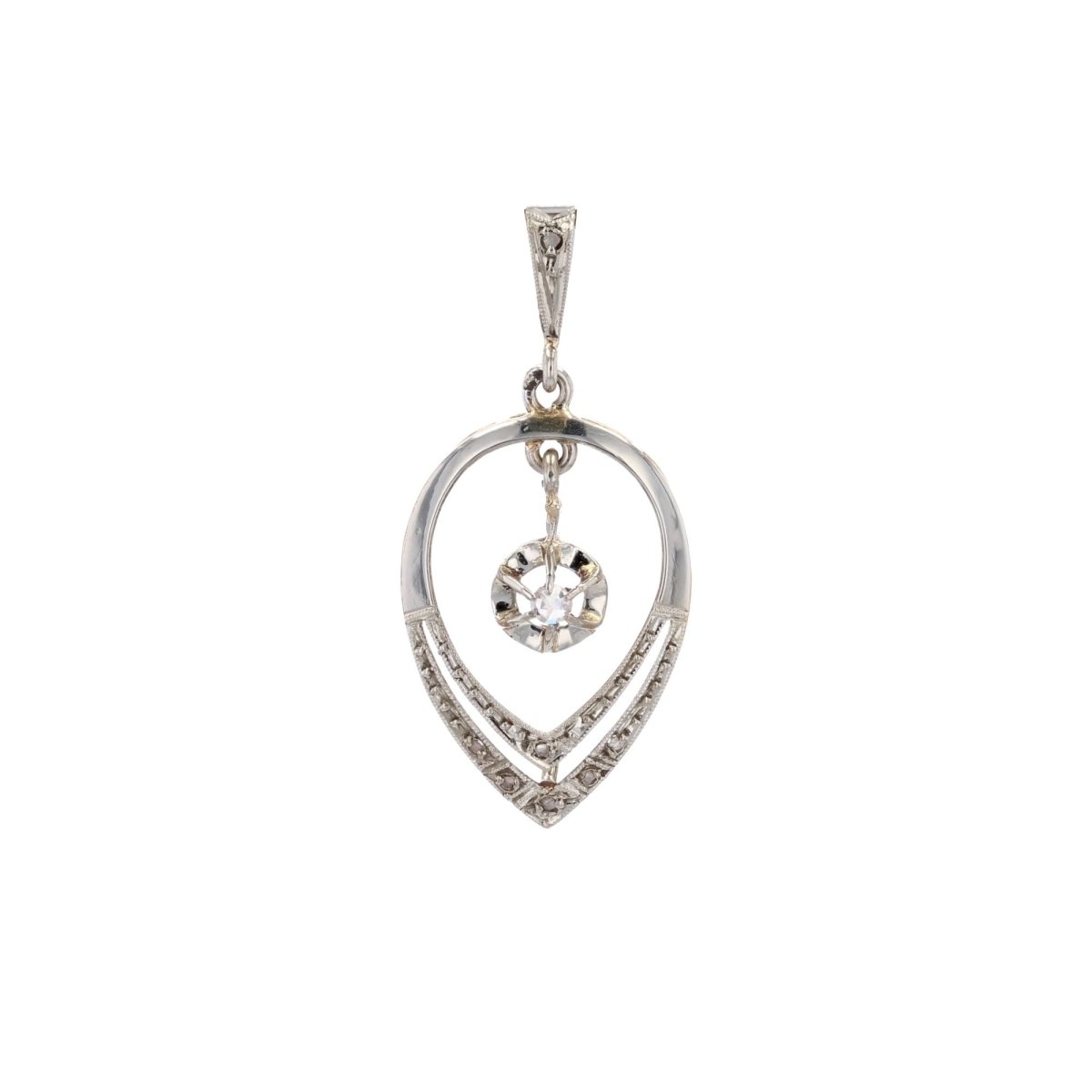 Pendentif ancien diamants - Castafiore