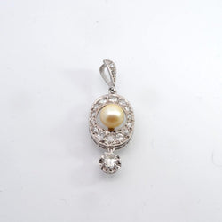 Pendentif ancien diamants et perle - Castafiore
