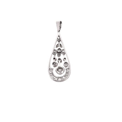 Pendentif Ancien en or blanc et diamants - Castafiore
