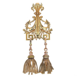 Pendentif ancien en or et ses pompons - Castafiore