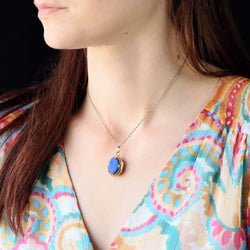 Antique lapis lazuli medallion