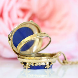 Antique lapis lazuli medallion