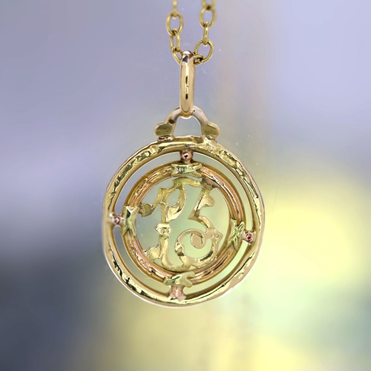 Antique gold pendant number 13