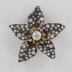 Pendentif ancien fleur diamants - Castafiore