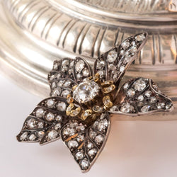 Pendentif ancien fleur diamants - Castafiore