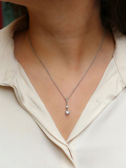 Pendentif ancien platine diamants 0,34 ct - Castafiore