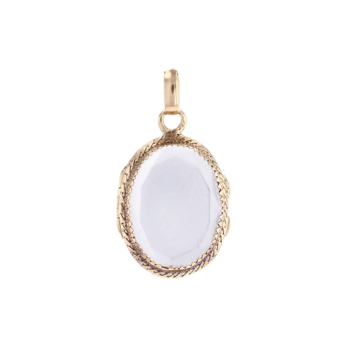 Pendentif ANCIEN Souvenir en or jaune et cristal de roche - Castafiore