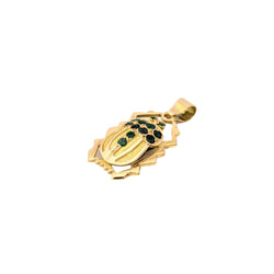 Pendentif animalier en or jaune et émeraudes - Castafiore