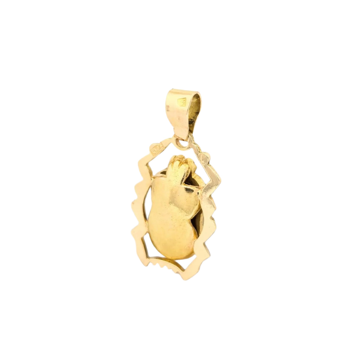 Pendentif animalier en or jaune et émeraudes - Castafiore