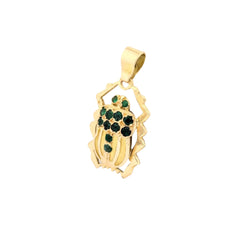 Pendentif animalier en or jaune et émeraudes - Castafiore