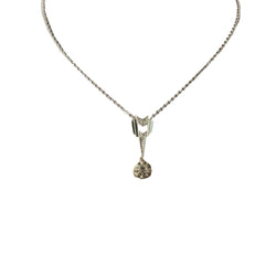 Pendentif Art Déco flèche en or jaune et or blanc et diamants - Castafiore