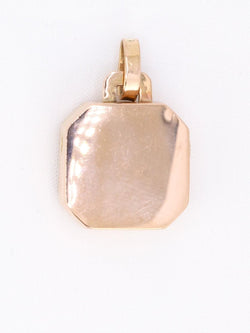 Pendentif Art Nouveau porte photo or rose perles fines - Castafiore