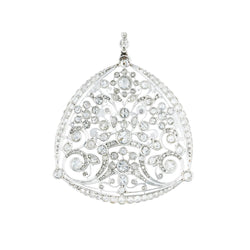 Pendentif AUCOC en platine et diamants - Castafiore