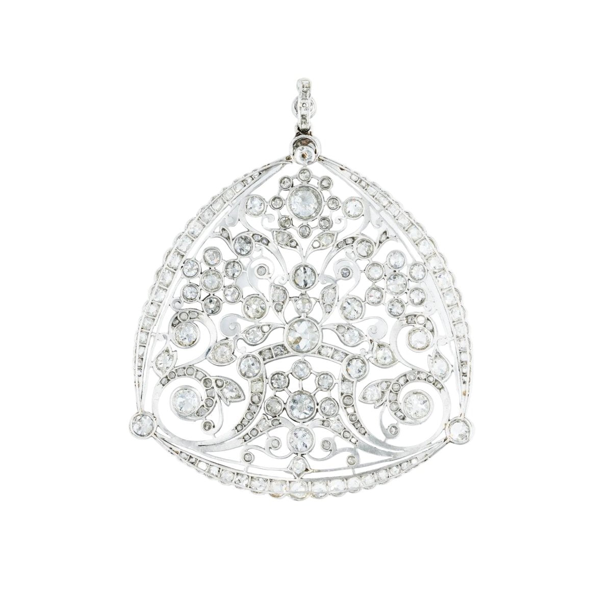 Pendentif AUCOC en platine et diamants - Castafiore