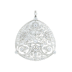 Pendentif AUCOC en platine et diamants - Castafiore