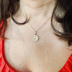 Pendentif AUGIS en or jaune, or rose, or blanc et rubis - Castafiore