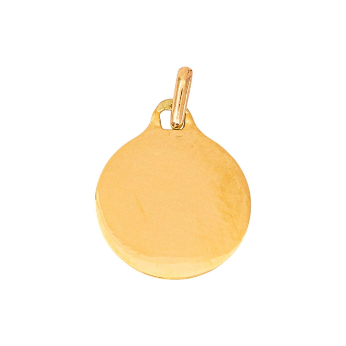 Pendentif AUGIS "Médaille d'amour" en or jaune, rubis et diamant - Castafiore