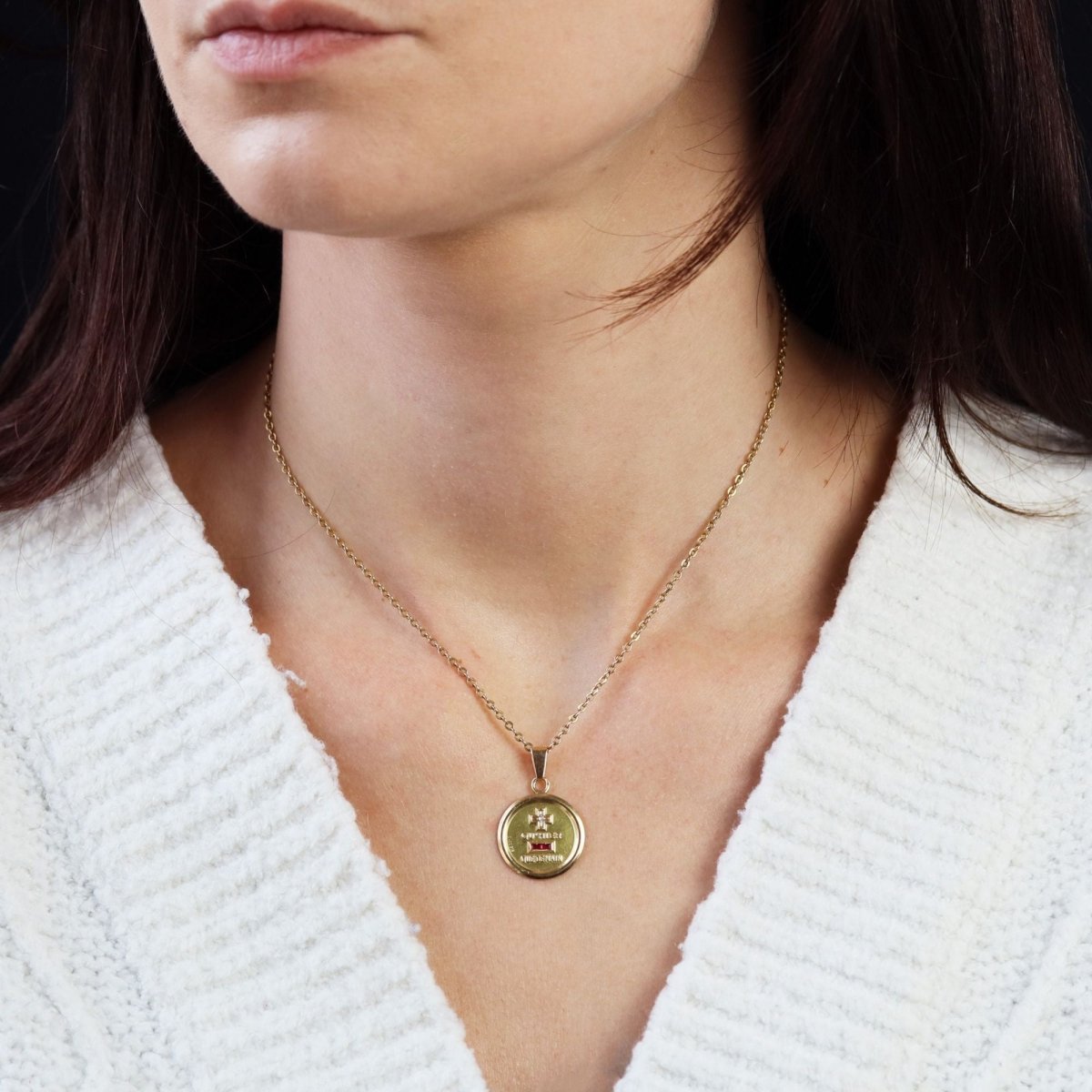 Pendentif AUGIS Médaille en or jaune - Castafiore