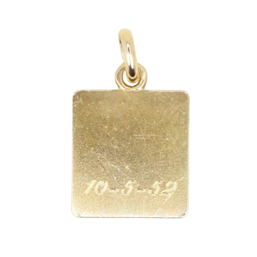 Pendentif AUGIS Plus hier moins demain en or jaune - Castafiore