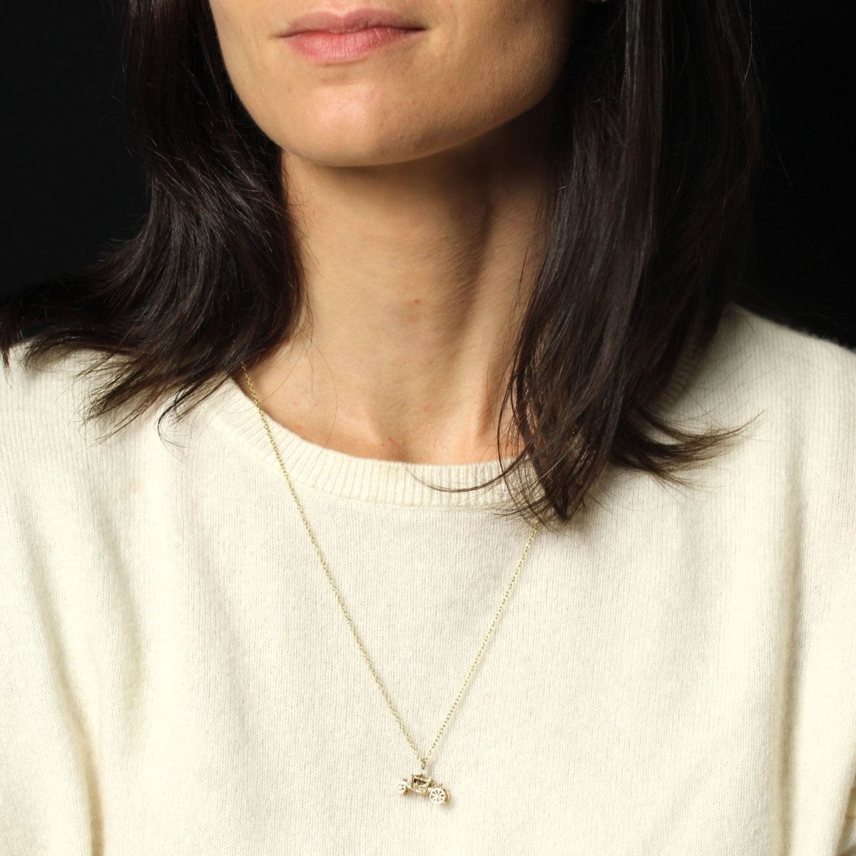 Pendentif Breloque carrosse en or jaune - Castafiore