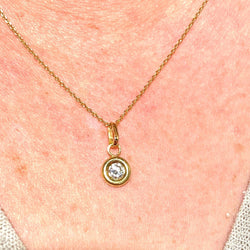 Pendentif Brillant en Or jaune et Diamant - Castafiore