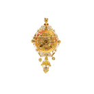 Pendentif Broche Napoléon III or diamants perles fines - Castafiore