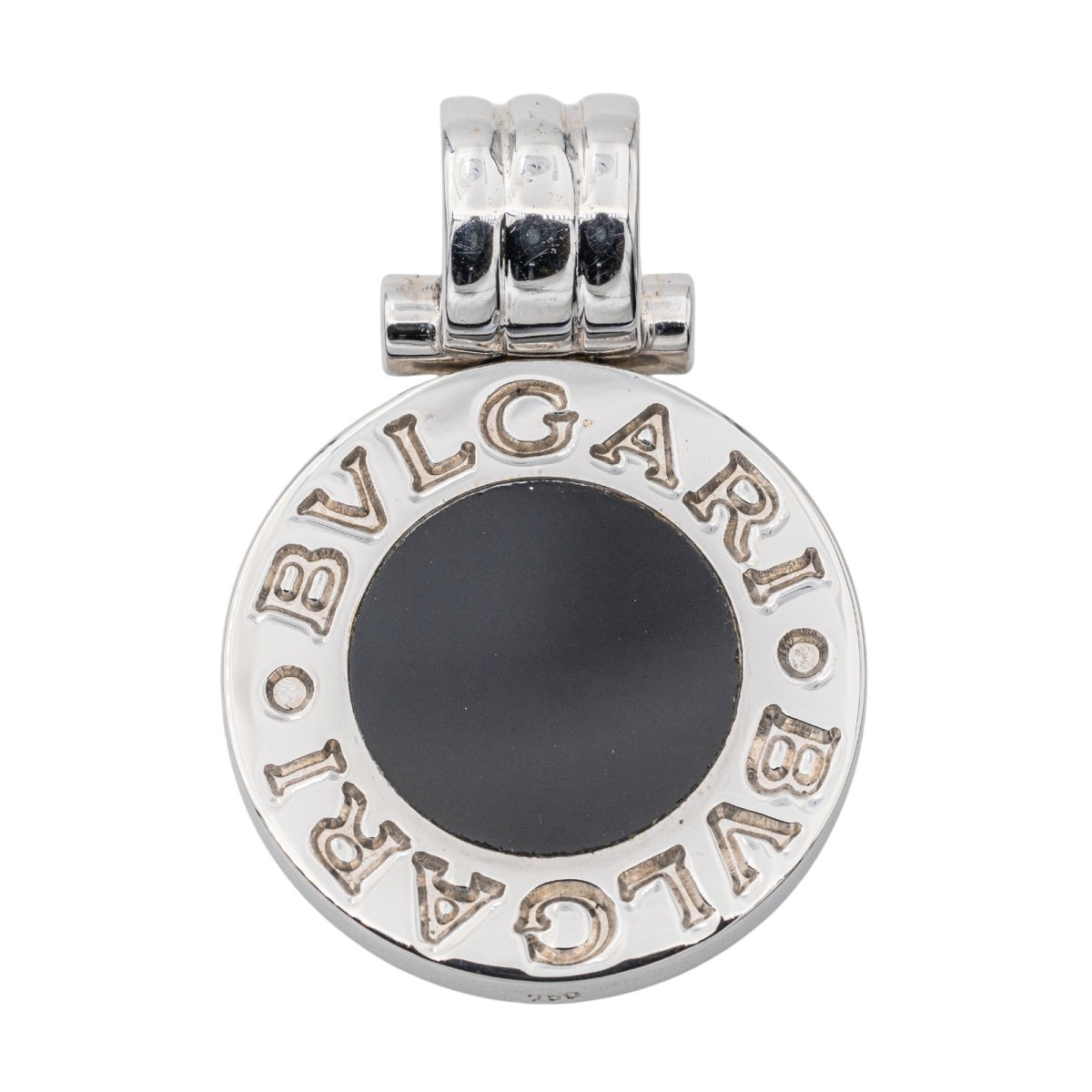 BULGARI pendant in white gold and onyx – Castafiore