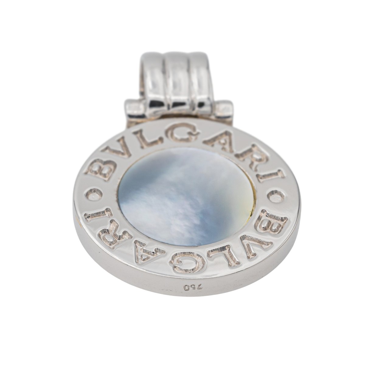 BULGARI pendant in white gold and onyx – Castafiore