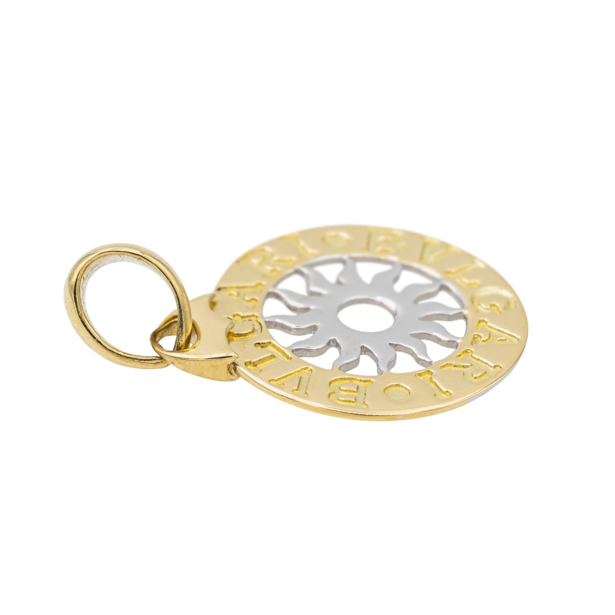 Pendentif BULGARI "Tondo" en or jaune et blanc - Castafiore