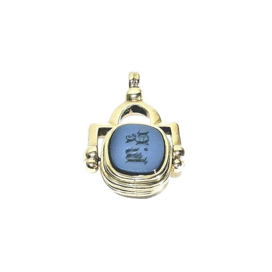 Pendentif Cachet Or Et Agate - Castafiore