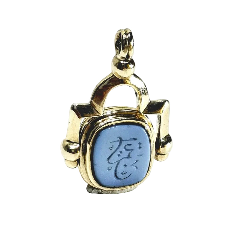 Pendentif Cachet Or Et Agate - Castafiore